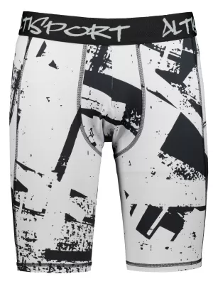 Pánské sportovní legíny nad kolena premium ALTISPORT VOJ/ALM079LEG02 ČERNOŠEDÁ