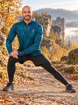 Pánská sportovní mikina premium plus ALTISPORT VOJ/ALM072MI04 PETROLEJOVÁ