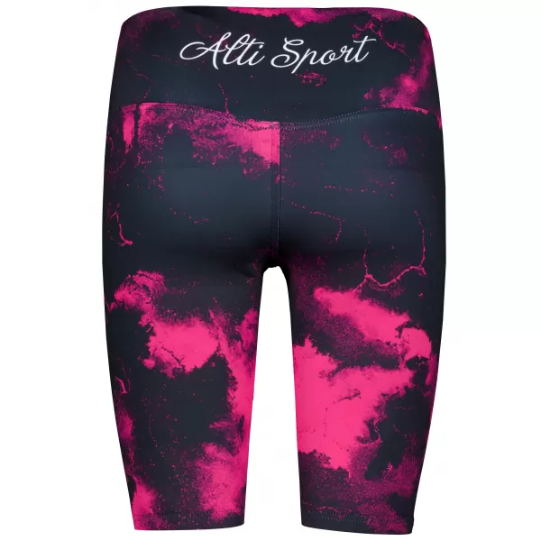  Dámské legíny nad kolena premium ALTISPORT VOJ/ALW066LEG02 ČERNORŮŽOVÁ 