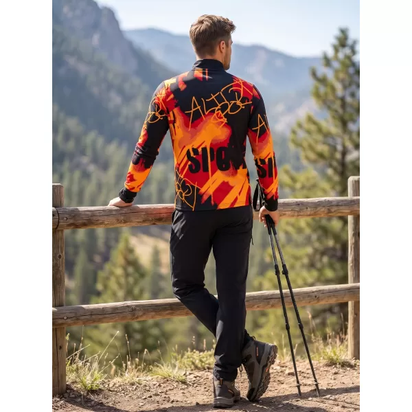  Pánská sportovní mikina premium plus ALTISPORT VOJ/ALM076MI04 ORANGE/BLACK 
