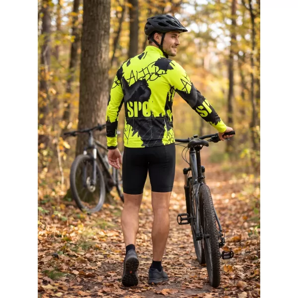  Pánská sportovní mikina premium plus ALTISPORT VOJ/ALM076MI04 FLUO-YELLOW 