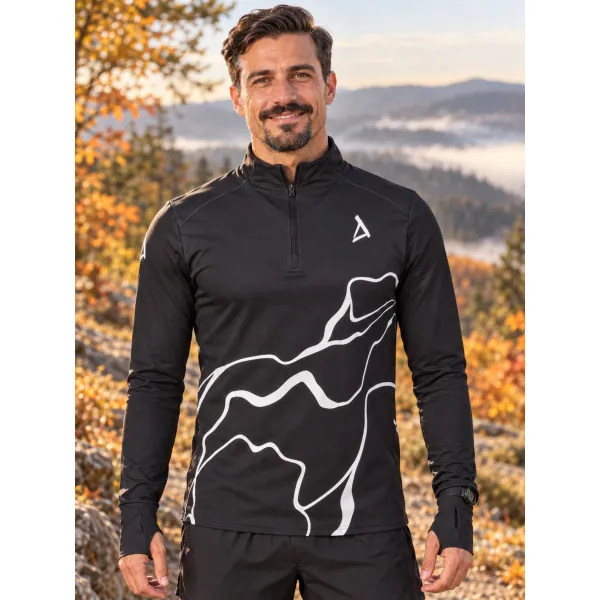  Pánská sportovní mikina premium plus ALTISPORT VOJ/ALM073MI04 ČERNÁ 