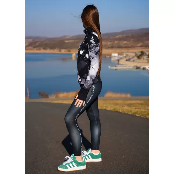  Dámská sportovní mikina premium plus ALTISPORT VOJ/ALW055MI04 ČERNOBÍLÁ 