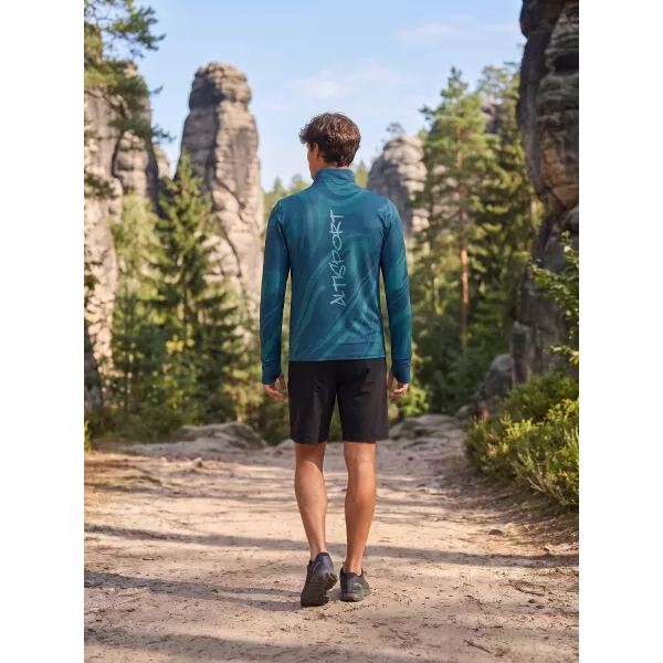  Pánská sportovní mikina premium plus ALTISPORT VOJ/ALM072MI04 PETROLEJOVÁ 