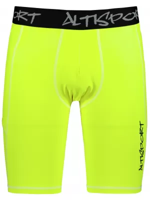 Pánské sportovní legíny nad kolena premium ALTISPORT VOJ/ALM000LEG02 FLUO-YELLOW