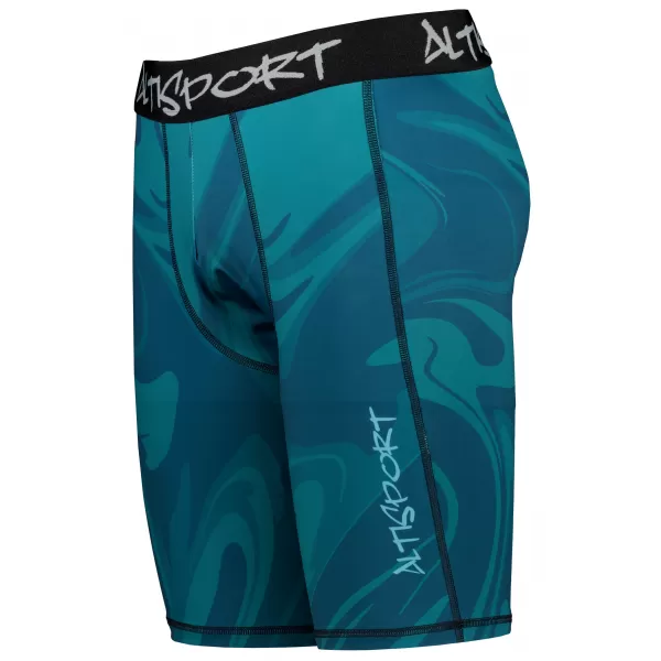 Pánské sportovní legíny nad kolena premium ALTISPORT VOJ/ALM072LEG02 PETROLEJOVÁ 