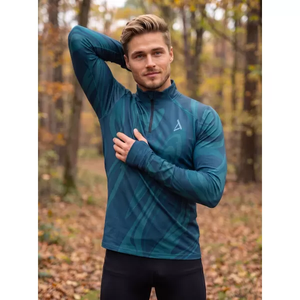 Pánská sportovní mikina premium plus ALTISPORT VOJ/ALM072MI04 PETROLEJOVÁ 