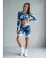 Dámské legíny nad kolena premium ALTISPORT VOJ/ALW066LEG02 TMAVĚ MODRÁ