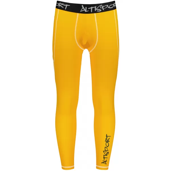  Pánské sportovní legíny dlouhé premium ALTISPORT VOJ/ALM000LEG01 ORANŽOVÁ 