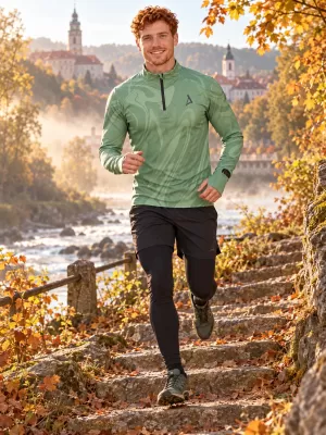Pánská sportovní mikina premium plus ALTISPORT VOJ/ALM072MI04 ZELENÁ