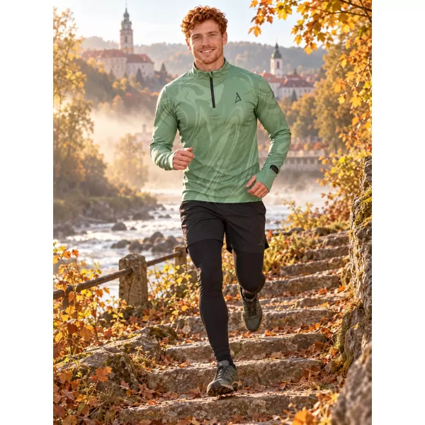  Pánská sportovní mikina premium plus ALTISPORT VOJ/ALM072MI04 ZELENÁ 