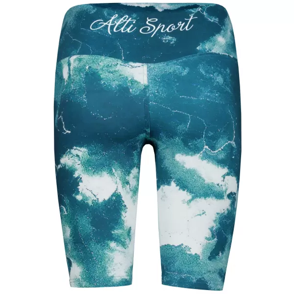  Dámské legíny nad kolena premium ALTISPORT VOJ/ALW066LEG02 ZELENOMODRÁ 