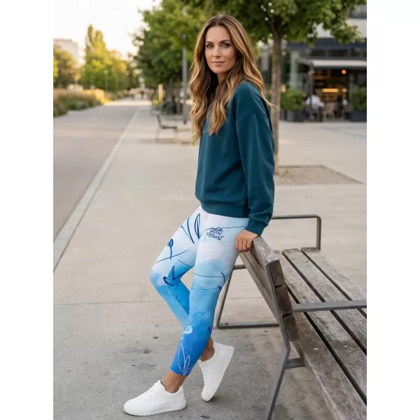  Dámské dlouhé legíny premium ALTISPORT VOJ/ALW083LEG01 BÍLOMODRÁ 