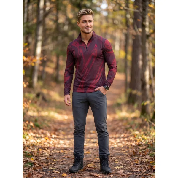  Pánská sportovní mikina premium plus ALTISPORT VOJ/ALM072MI04 WINE-RED 