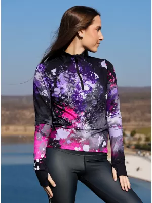 Dámská sportovní mikina premium plus ALTISPORT VOJ/ALW055MI04 ČERNORŮŽOVÁ