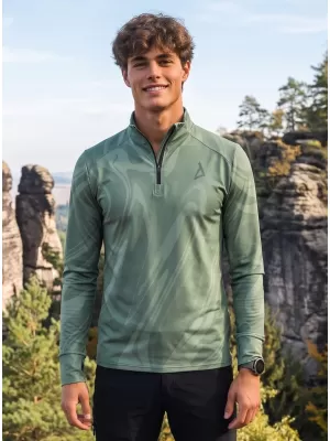 Pánská sportovní mikina premium plus ALTISPORT VOJ/ALM072MI04 ZELENÁ