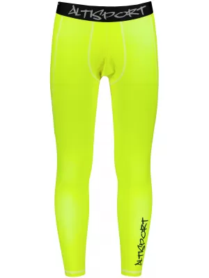 Pánské sportovní legíny dlouhé premium ALTISPORT VOJ/ALM000LEG01 FLUO-YELLOW