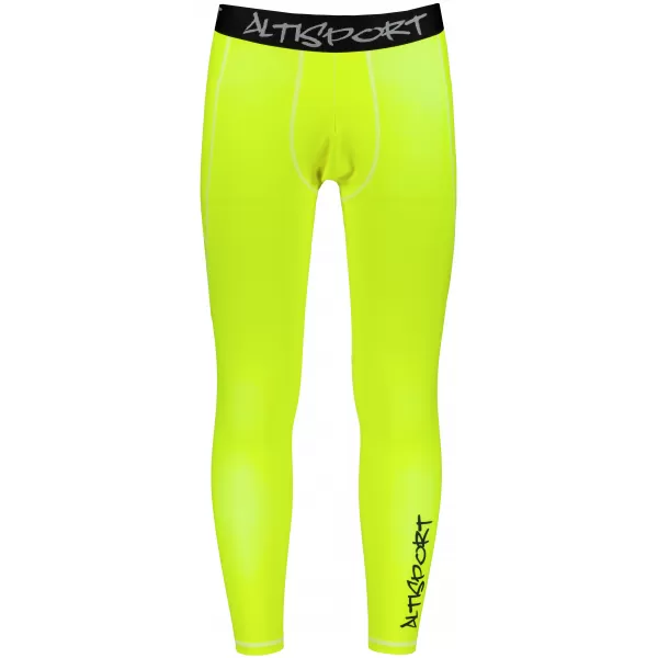  Pánské sportovní legíny dlouhé premium ALTISPORT VOJ/ALM000LEG01 FLUO-YELLOW 