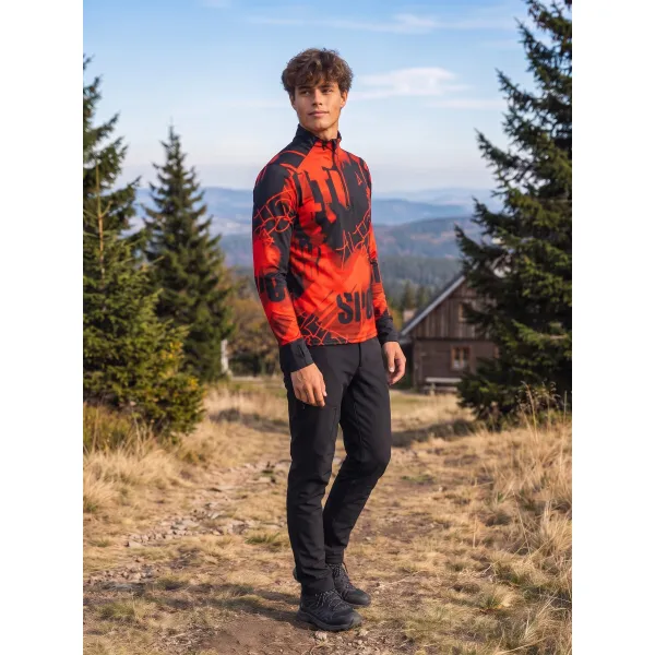  Pánská sportovní mikina premium plus ALTISPORT VOJ/ALM076MI04 BLACK/RED 