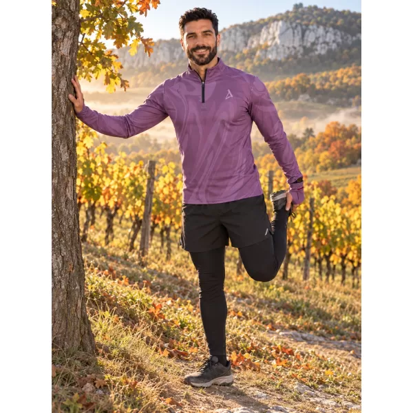  Pánská sportovní mikina premium plus ALTISPORT VOJ/ALM072MI04 FIALOVÁ 