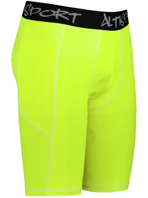 Pánské sportovní legíny nad kolena premium ALTISPORT VOJ/ALM000LEG02 FLUO-YELLOW