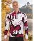 Pánská sportovní mikina premium plus ALTISPORT VOJ/ALM076MI04 BÍLÁ/RUDÁ