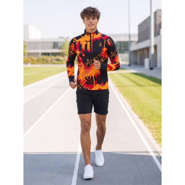  Pánská sportovní mikina premium plus ALTISPORT VOJ/ALM076MI04 ORANGE/BLACK 