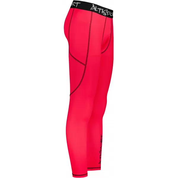  Pánské sportovní legíny dlouhé premium ALTISPORT VOJ/ALM000LEG01 ČERVENÁ 