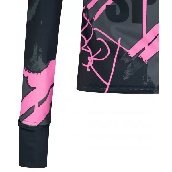  Dámská sportovní mikina premium plus ALTISPORT VOJ/ALW076MI04 BLACK/FLUO PINK 
