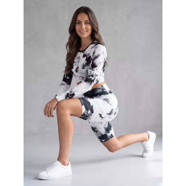  Dámské legíny nad kolena premium ALTISPORT VOJ/ALW066LEG02 BÍLOČERNÁ 