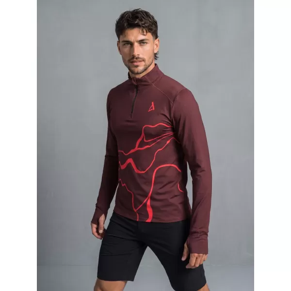  Pánská sportovní mikina premium plus ALTISPORT VOJ/ALM073MI04 WINE-RED 