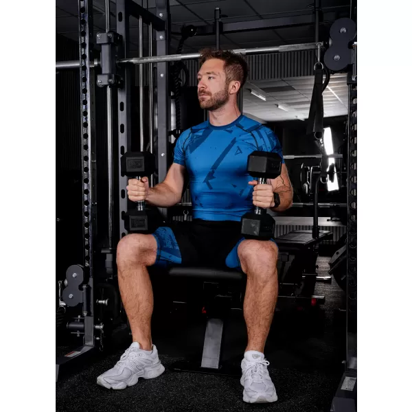  Pánské sportovní legíny nad kolena premium ALTISPORT VOJ/ALM079LEG02 MODRÁ 