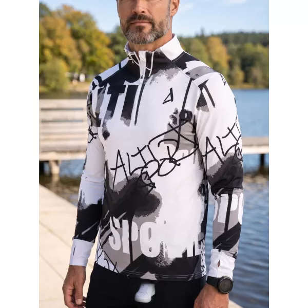  Pánská sportovní mikina premium plus ALTISPORT VOJ/ALM076MI04 BLACK/WHITE 