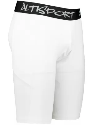 Pánské sportovní legíny nad kolena premium ALTISPORT VOJ/ALM000LEG02 BÍLÁ
