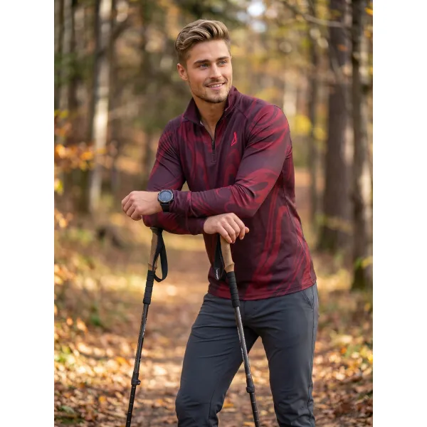  Pánská sportovní mikina premium plus ALTISPORT VOJ/ALM072MI04 WINE-RED 