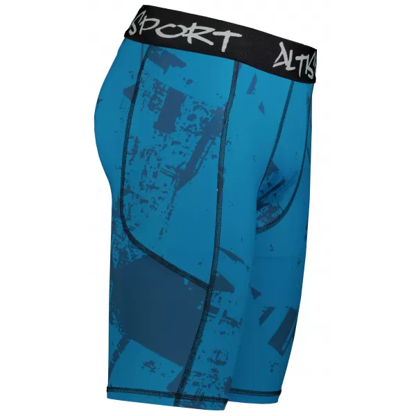  Pánské sportovní legíny nad kolena premium ALTISPORT VOJ/ALM079LEG02 MODRÁ 