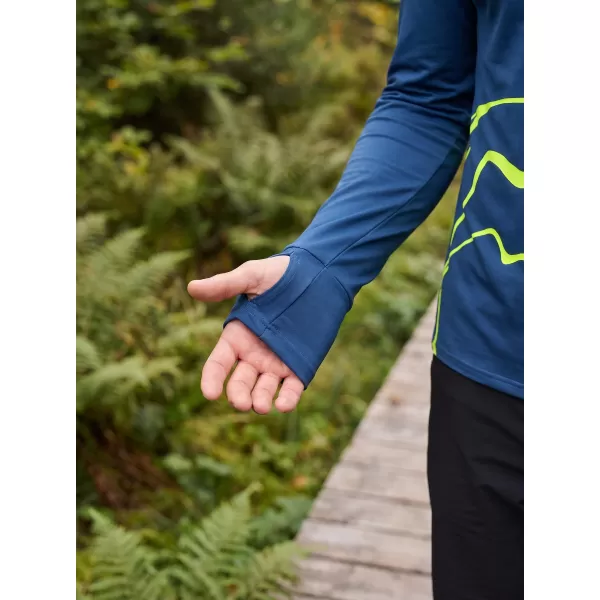  Pánská sportovní mikina premium plus ALTISPORT VOJ/ALM073MI04 NAVY-FLUO YELLOW 
