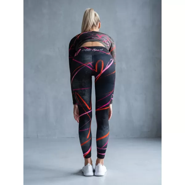  Dámské dlouhé legíny premium ALTISPORT VOJ/ALW082LEG01 ČERNÁ 