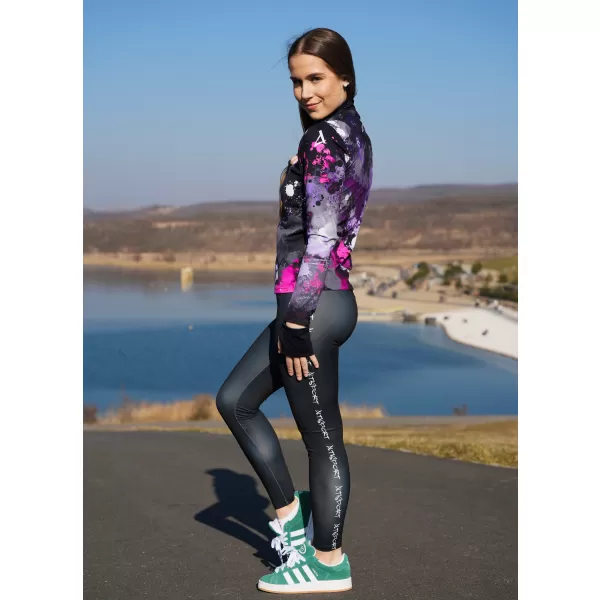  Dámská sportovní mikina premium plus ALTISPORT VOJ/ALW055MI04 ČERNORŮŽOVÁ 