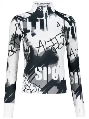 Dámská sportovní mikina premium plus ALTISPORT VOJ/ALW076MI04 WHITE/BLACK