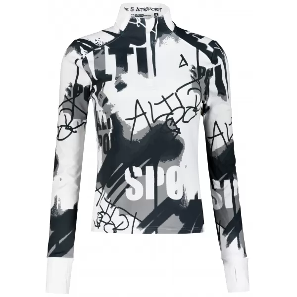  Dámská sportovní mikina premium plus ALTISPORT VOJ/ALW076MI04 WHITE/BLACK 