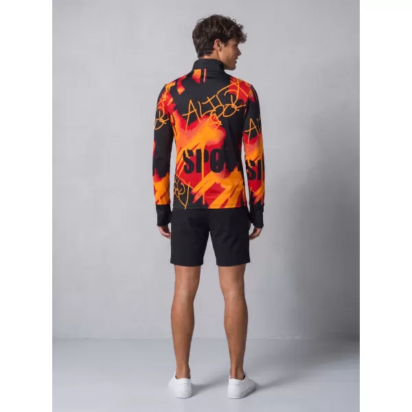  Pánská sportovní mikina premium plus ALTISPORT VOJ/ALM076MI04 ORANGE/BLACK 