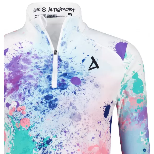  Dámská sportovní mikina premium plus ALTISPORT VOJ/ALW055MI04 FIALOVÁ/ZELENÁ 