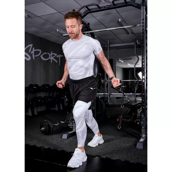  Pánské sportovní legíny dlouhé premium ALTISPORT VOJ/ALM072LEG01 GRAY 