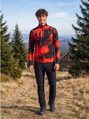 Pánská sportovní mikina premium plus ALTISPORT VOJ/ALM076MI04 BLACK/RED