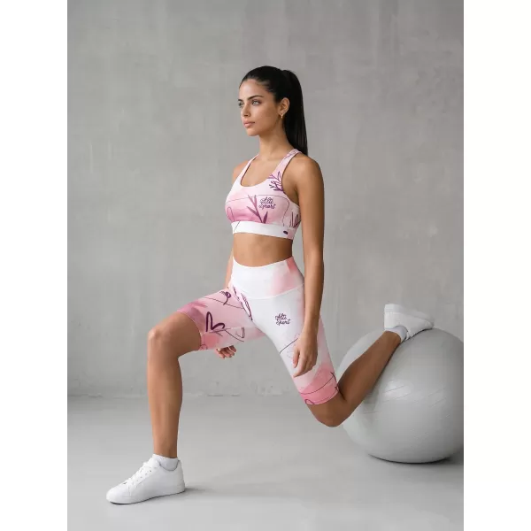  Dámské legíny nad kolena premium ALTISPORT VOJ/ALW083LEG02 BÍLORŮŽOVÁ 