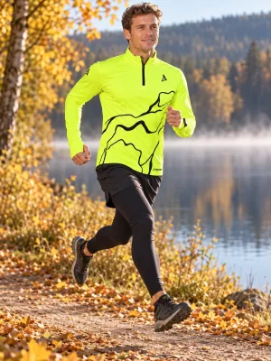 Pánská sportovní mikina premium plus ALTISPORT VOJ/ALM073MI04 FLUO-YELLOW