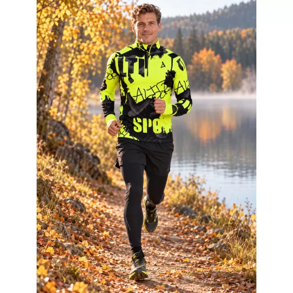  Pánská sportovní mikina premium plus ALTISPORT VOJ/ALM076MI04 FLUO-YELLOW 
