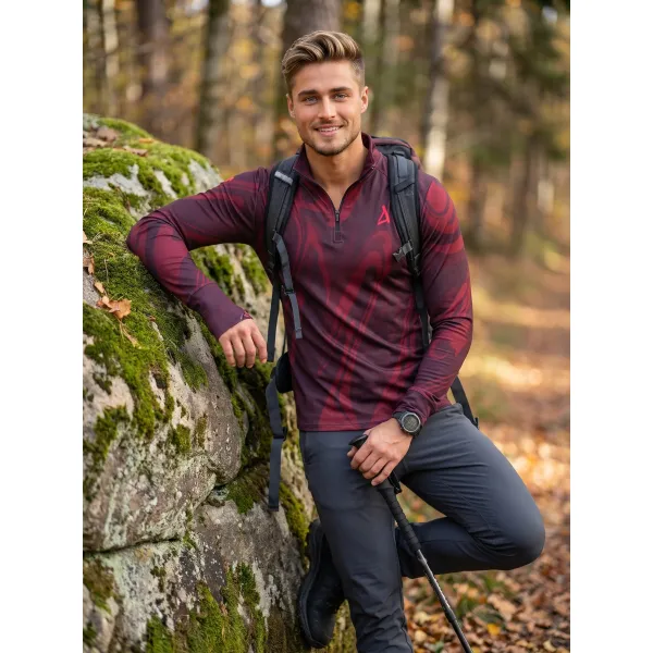  Pánská sportovní mikina premium plus ALTISPORT VOJ/ALM072MI04 WINE-RED 