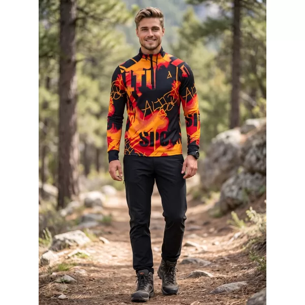  Pánská sportovní mikina premium plus ALTISPORT VOJ/ALM076MI04 ORANGE/BLACK 
